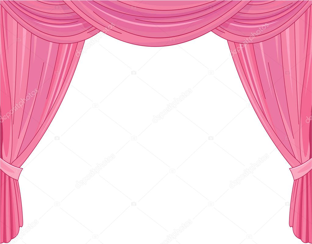Pink theater curtains 