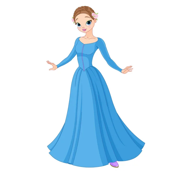 Belle princesse de conte de fées — Image vectorielle