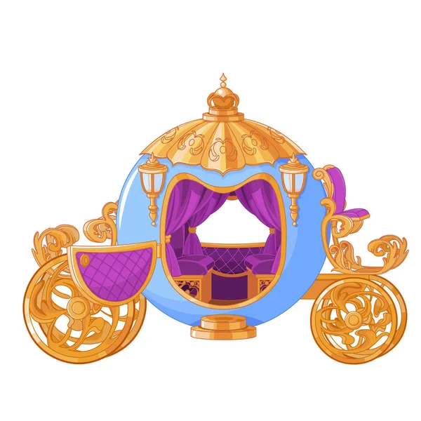Cinderella fairy tale carriage — Stock Vector