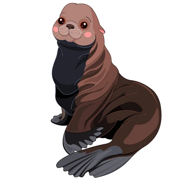 Cute Fur Seal — Stock Vector