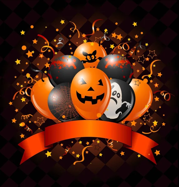 Montgolfières halloween — Image vectorielle