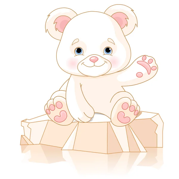 Lindo Oso Peluche Vector Ilustración — Archivo Imágenes Vectoriales