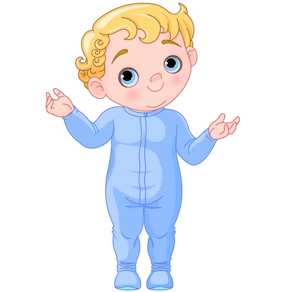 小さな赤ちゃんの男の子ベクトル図 — ストックベクタ