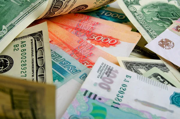 Rubl-dolar měny spekulace. — Stock fotografie