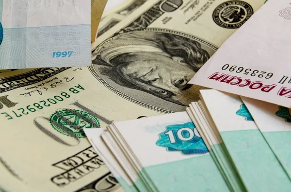 Ruble-dollar currency speculation. — Stock Photo, Image