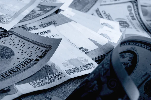 Especulação cambial do dólar rublo . — Fotografia de Stock