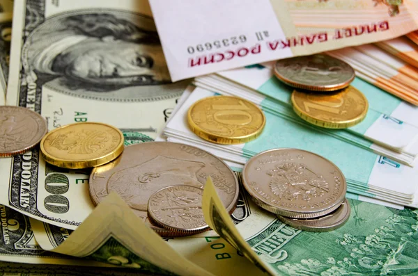 Especulação monetária do dólar rublo . — Fotografia de Stock