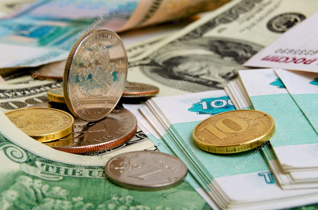 Ruble dollar currency speculation. Stock Photo by ©rrraum 128337364