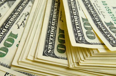 Yüz dolar faturaları bir sürü.