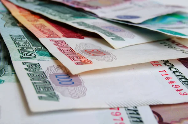 Russische roebels-geld. — Stockfoto