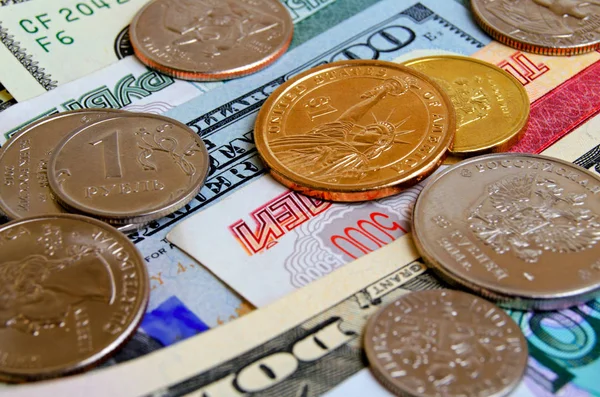 Ρούβλι Ρωσίας Δολάριο νομισματική κερδοσκοπία. — Φωτογραφία Αρχείου