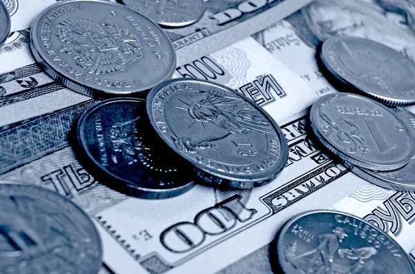 Ruble dollar currency speculation. — Stock Photo, Image