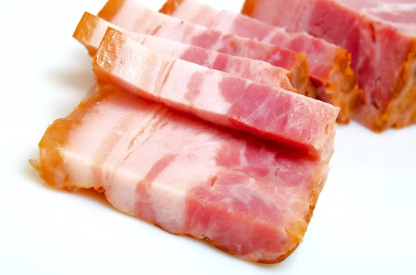 Bacon smoked and boiled. — Stock Photo, Image