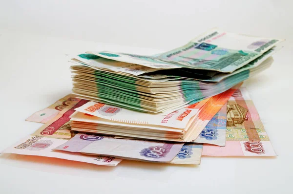 Cash Russian Rubles. — Stock Photo, Image