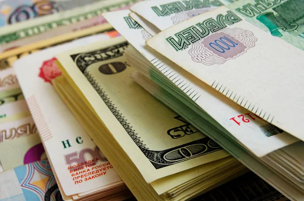 Ρούβλι Ρωσίας Δολάριο δα κερδοσκοπία. — Φωτογραφία Αρχείου
