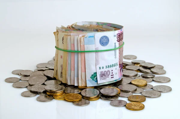 Rublo russo em dinheiro . — Fotografia de Stock