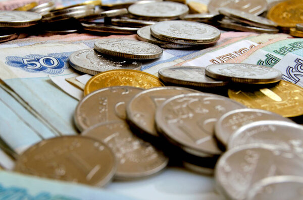 Russian ruble cash.