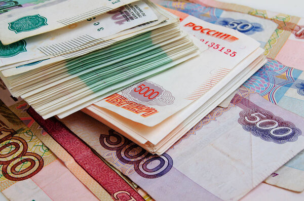 Rubles russian money.