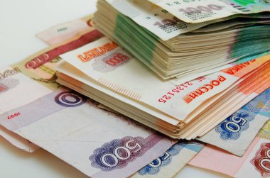 Rubles russian cash. clipart