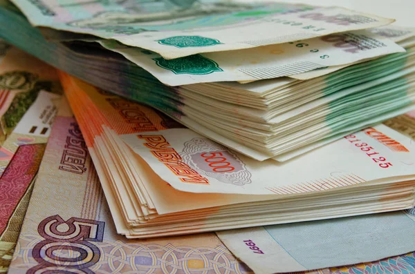 Rubles russian cash. — Stock Photo, Image