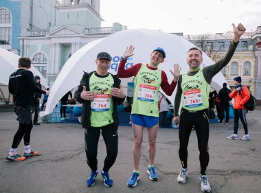 Nova Poshta Kiev yarı maraton. 09 Nisan 2017. Kyiv, Ukrayna