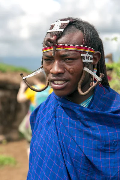 Porträt des Massai-Mara-Stammes — Stockfoto