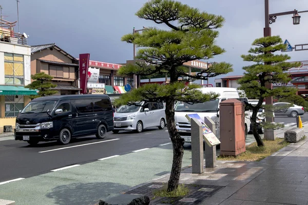 Καθαρές και όμορφες δρόμους σε μια πόλη Iwakuni — Φωτογραφία Αρχείου