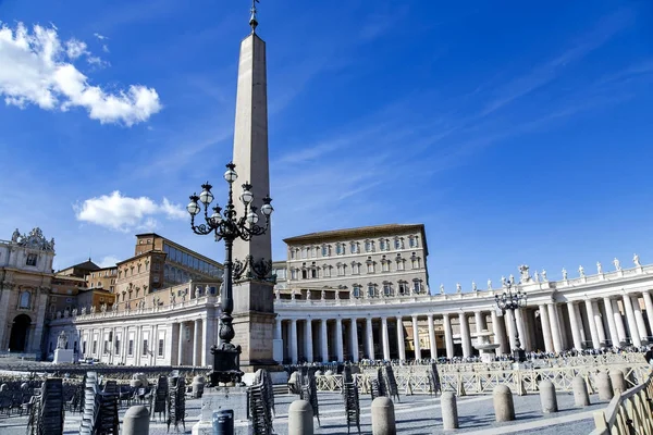 Area Papal Basilica Saint Peter Area Framed Semicircular Colonnade Designed — Stock Photo, Image