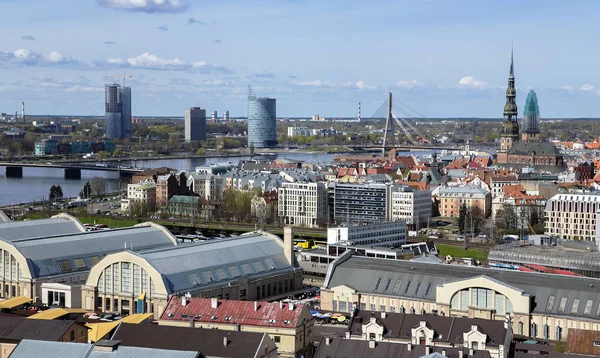 Łotwa Riga Kwietnia 2015 Panorama Miasta Rygi Stolicy Łotwy Widok — Zdjęcie stockowe