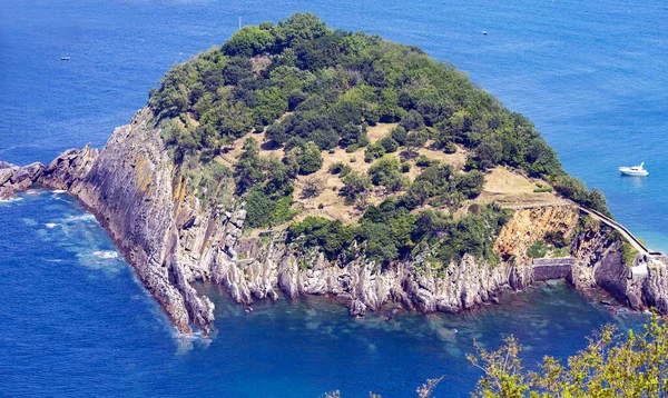 Santa Clara Insel Golf Von Biskaya San Sebastian Donostia Spanien — Stockfoto