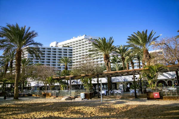 Eilat Ortadoğu Srail Kızıldeniz Deki Modern Çok Katlı Otel — Stok fotoğraf