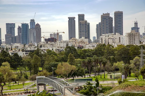 Israel Tel Aviv February 2016 Πανόραμα Τελ Αβίβ Θέα Επιχειρηματικό — Φωτογραφία Αρχείου