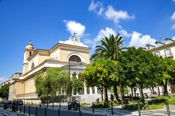 Francia Nice Agosto 2013 Facciata Chiesa Santa Maria Dom Sainte — Foto Stock