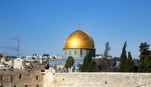 Aqsa Mosque Golden Dome Rock One Oldest Examples Islamic Architecture — Stock Photo, Image