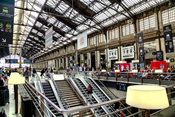 Franciaország Párizs 2016 Május Párizsi Gare Lyon Pályaudvar Csarnoka Állomást — Stock Fotó