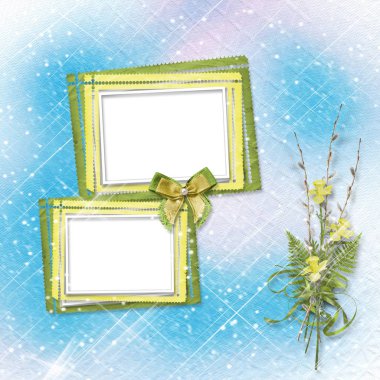 Willow ve Nergis yumuşak twigs buket 