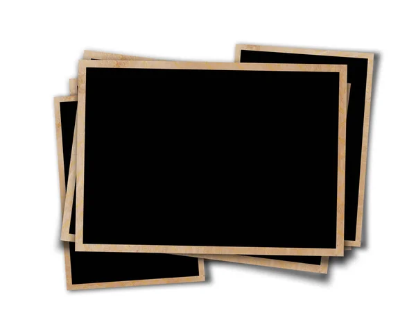 Oude grunge papier frames op geïsoleerde achtergrond — Stockfoto