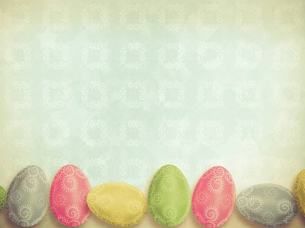 Pastel background with eggs to celebrate Easter — Stock Photo, Image