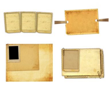 grunge çerçeve fotoğraflar ile eski vintage kağıt