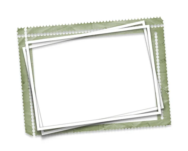 Oude grunge papier frames op de geïsoleerde achtergrond — Stockfoto