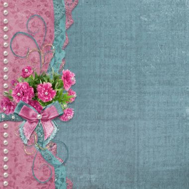 Güzel pembe peonies ile eski fotoğraf albümü