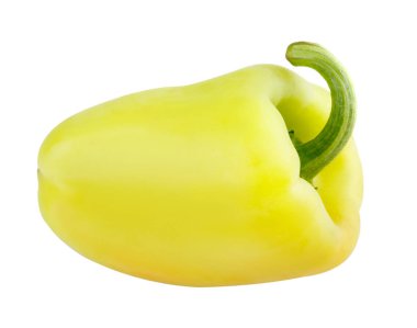 Fresh raw green peppers on  white background