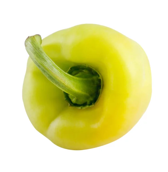 Frische rohe grüne Paprika auf weißem Hintergrund — Stockfoto