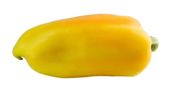 Świeża surowa żółta papryka na białym tle — Zdjęcie stockowe