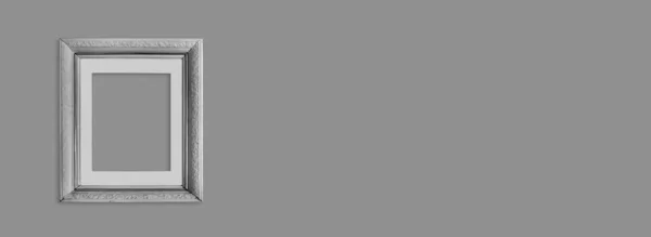 Grijs Houten Frame Monochrome Ondergrond Eenvoudige Mockup Voor Ontwerp Kopieer — Stockfoto