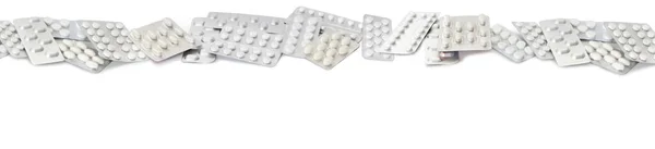 Лекарства Предотвращения Пандемического Вируса Таблетки Маски Белом Изолированном Фоне Вид — стоковое фото