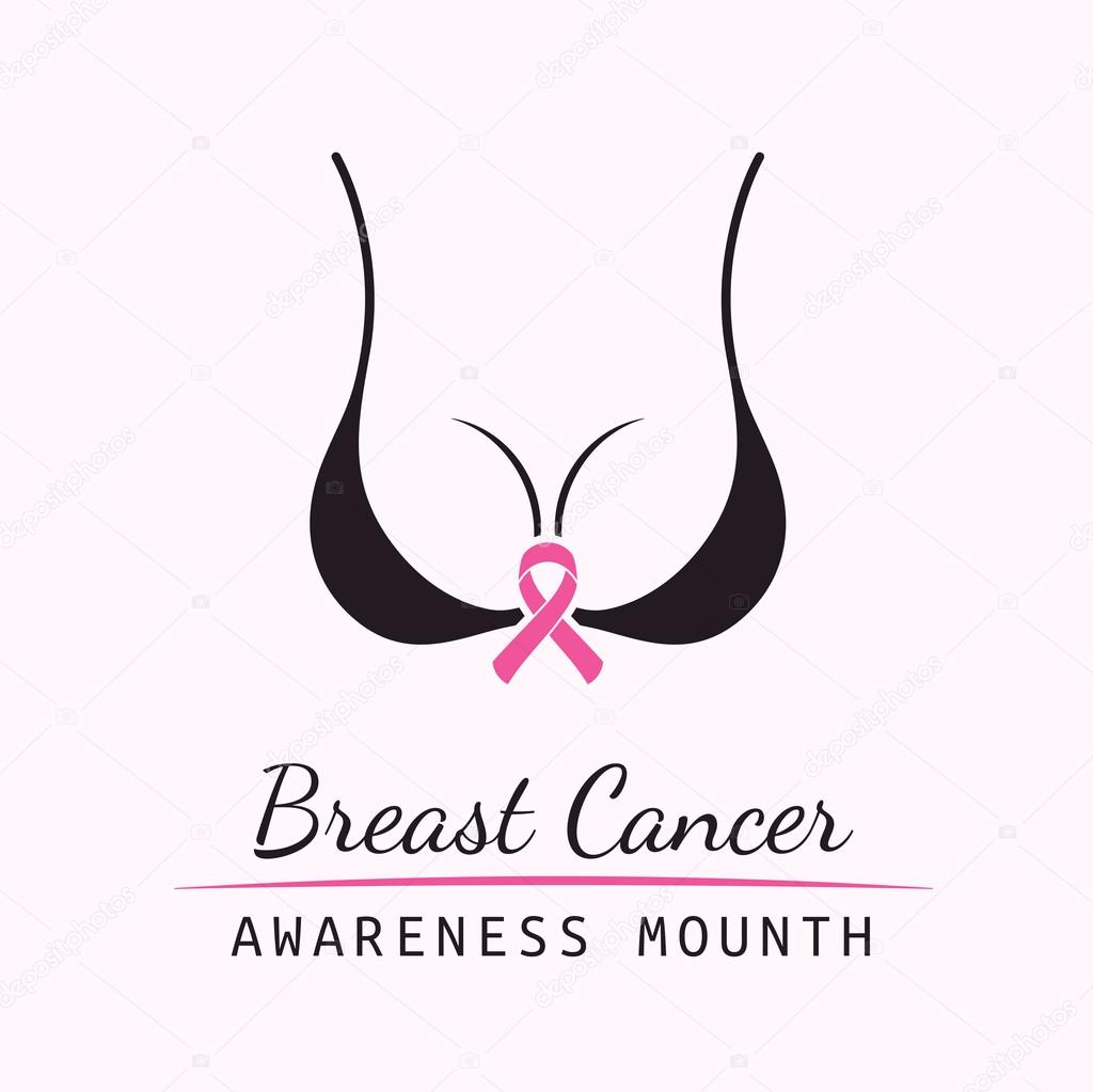 Breast Cancer Woman Body with Ribbon and Bra Stock Vector - Illustration of  october, girl: 161789345