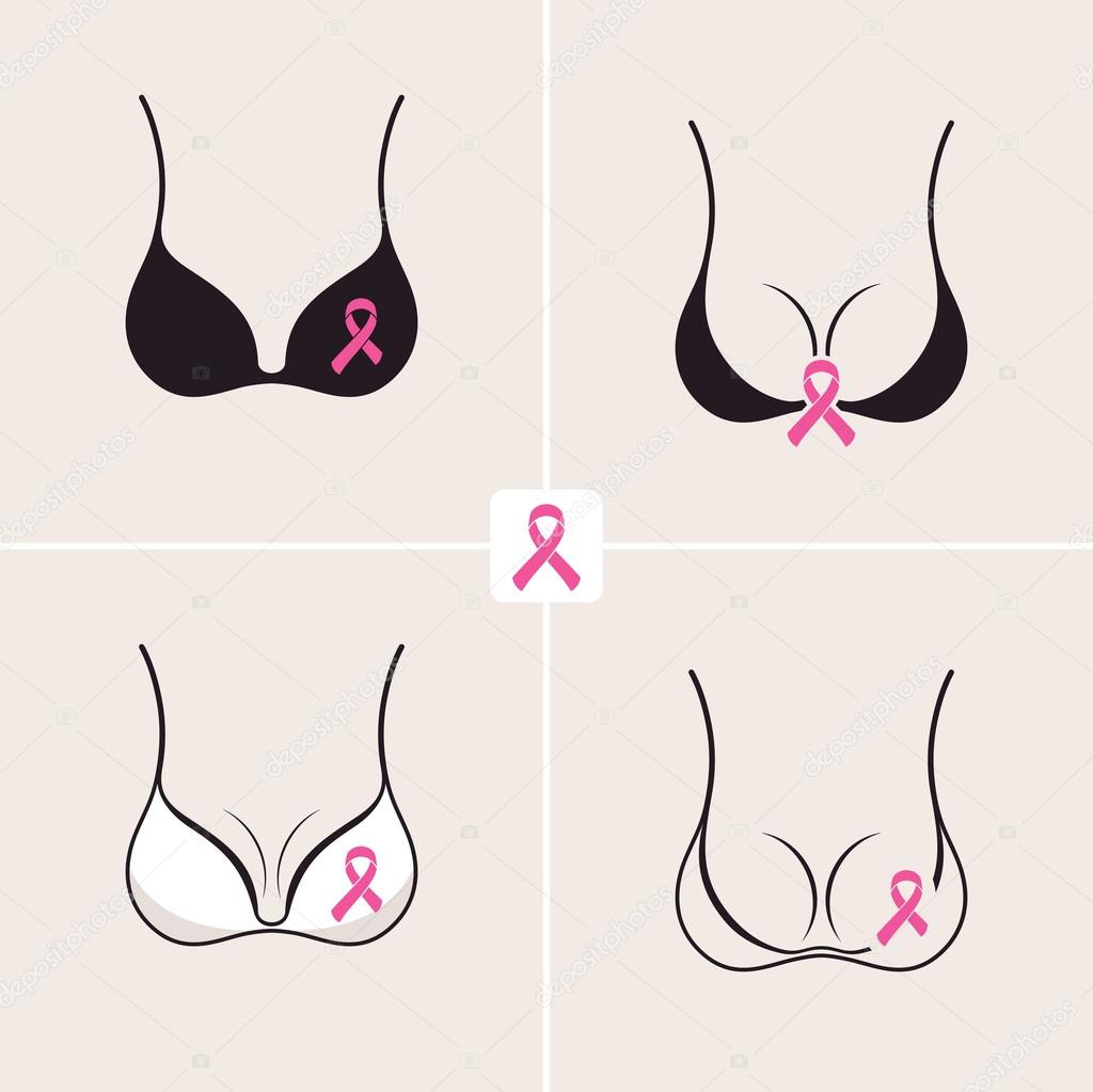 Pink bra with some details on a white background Vector Image