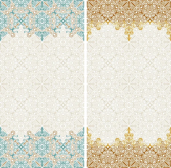 Vecteur de bordure sans couture orné dans le style oriental. Modèle islam — Image vectorielle