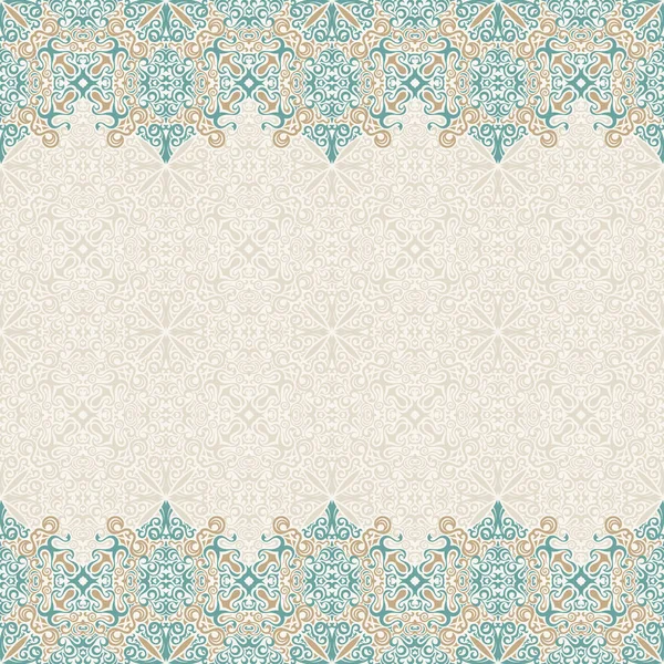 Seamless border vector ornate in Eastern style. Islam pattern — Stock Vector